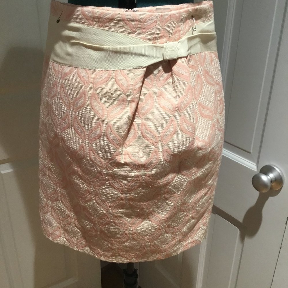 Antonio Melani pink and cream skirt, size 6